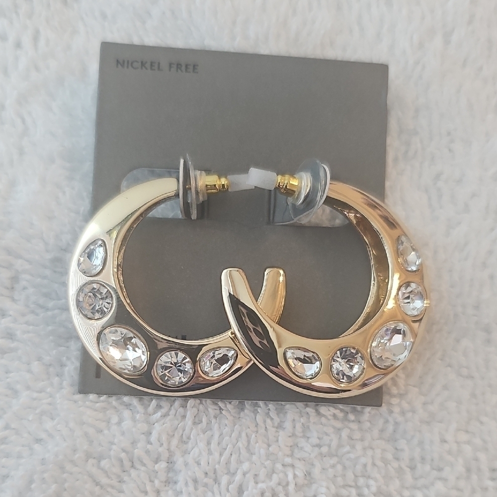 Nordstrom Gold and Silver Crystal Earrings